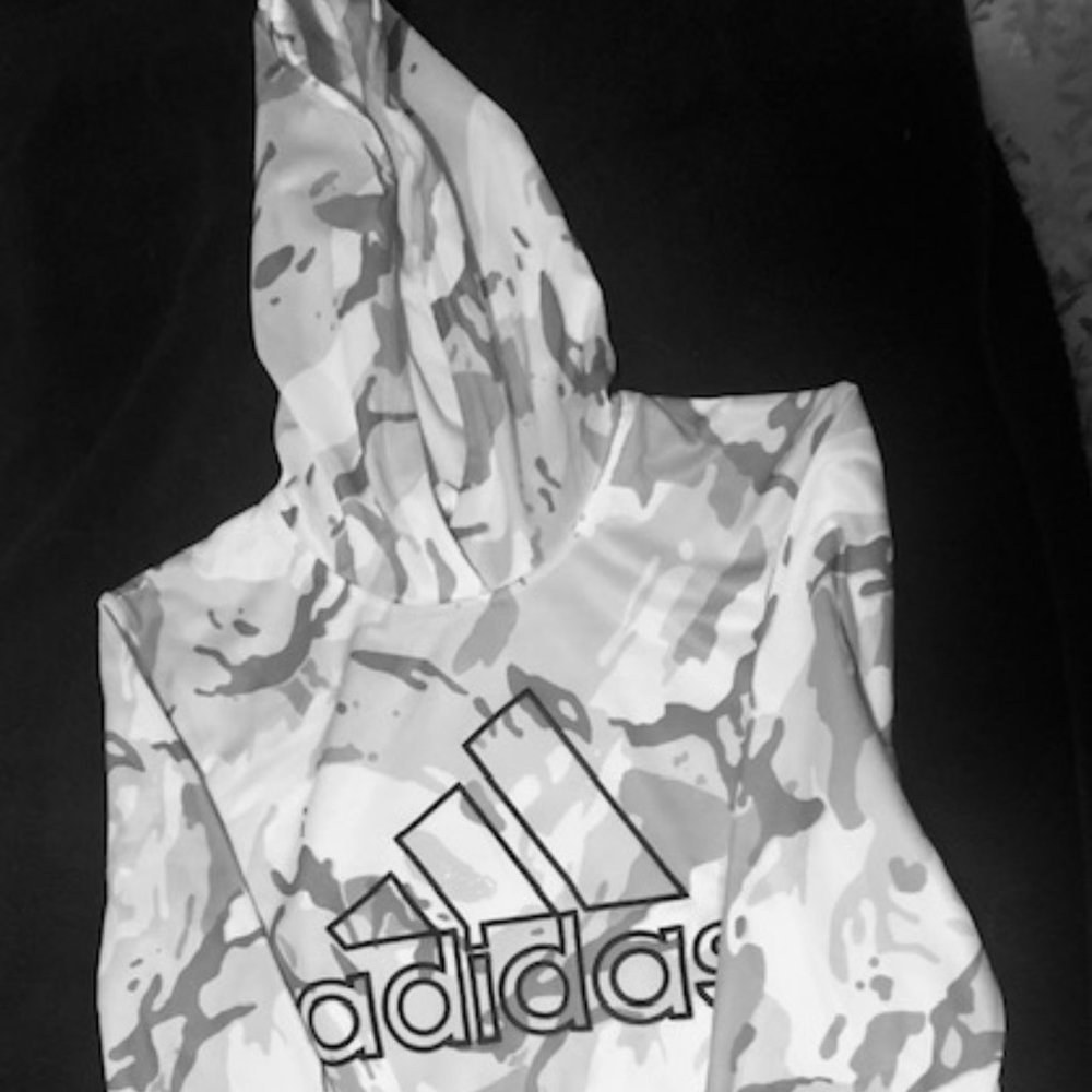 Super Cool- Adidas Gray Camo Hoodie